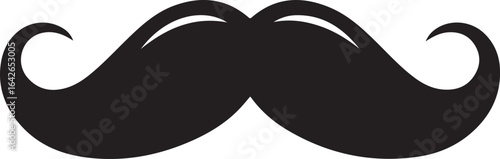 men mustache silhouette vector isolated