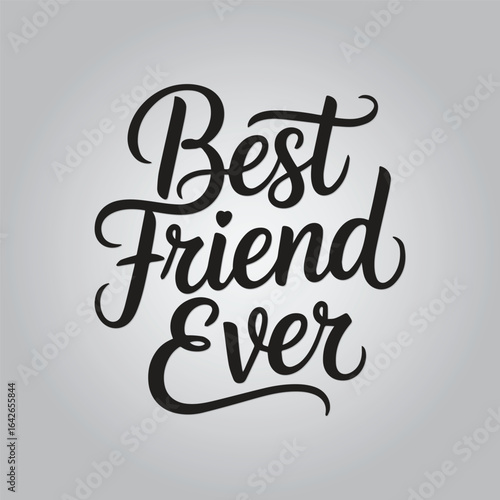 Best friend ever friendship day t-shirt typography template 