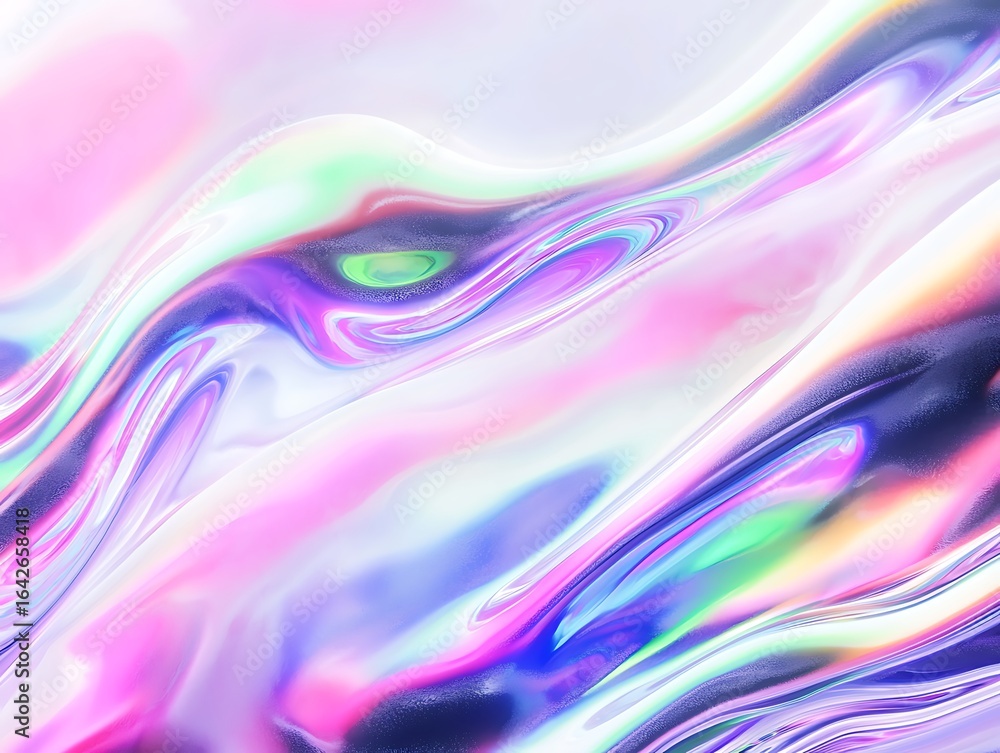 Fototapeta premium Abstract Wavy Background with Soft Pastel Colors and Smooth Flowing Lines in Artistic Design for Creative Projects