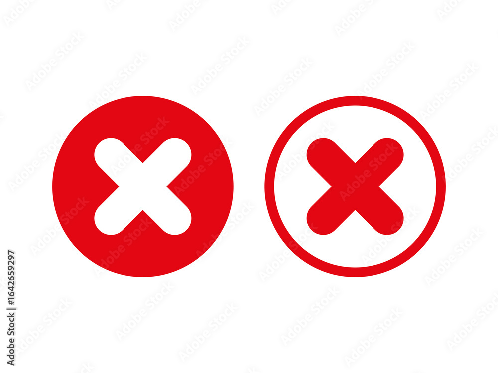 Fototapeta premium cross button icon