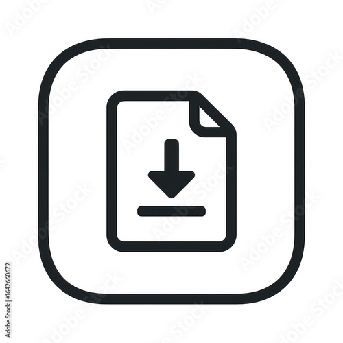 Dark Mode Download Icon File Download Button