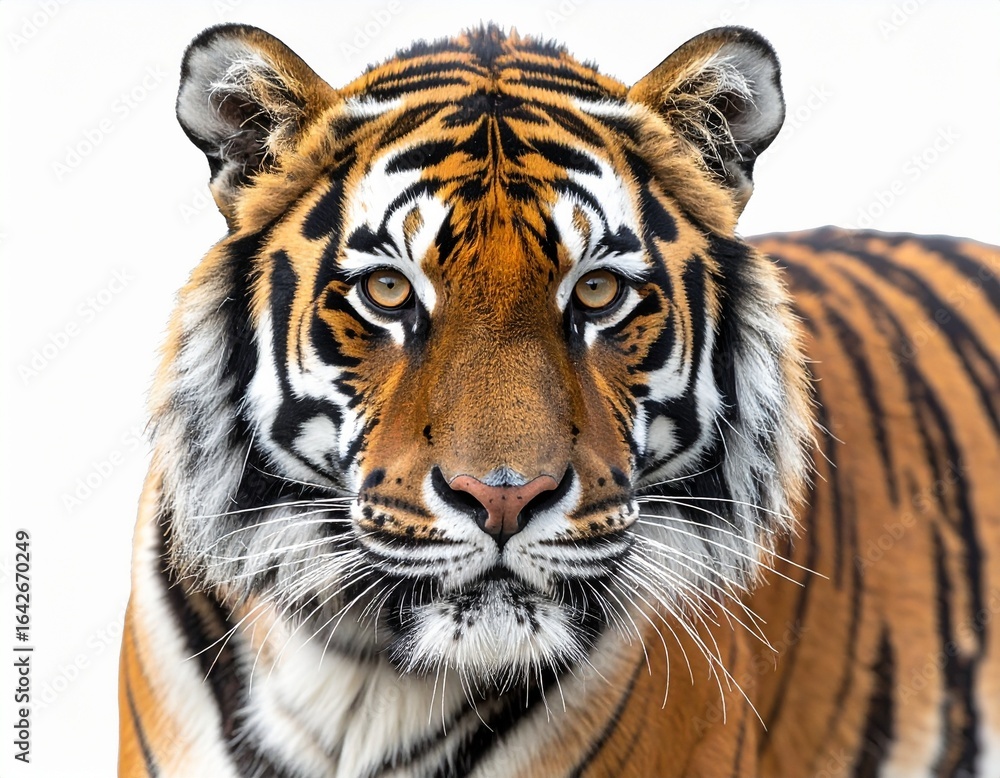 Naklejka premium white tiger portrait