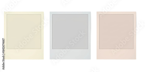 set of blank photo frames