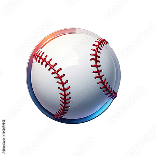 A baseball, highlighted against a black background.