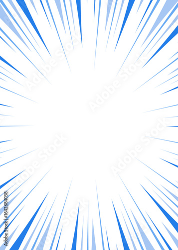 集中線の背景、漫画表現、フレーム、縦向き