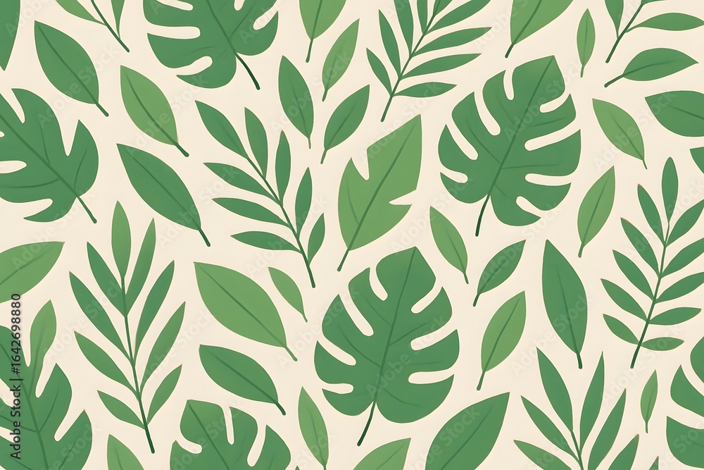 Naklejka premium 열대 식물 패턴 디자인.jpg