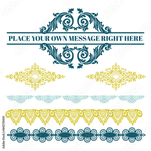 Beautiful décor floral Broder vector illustration