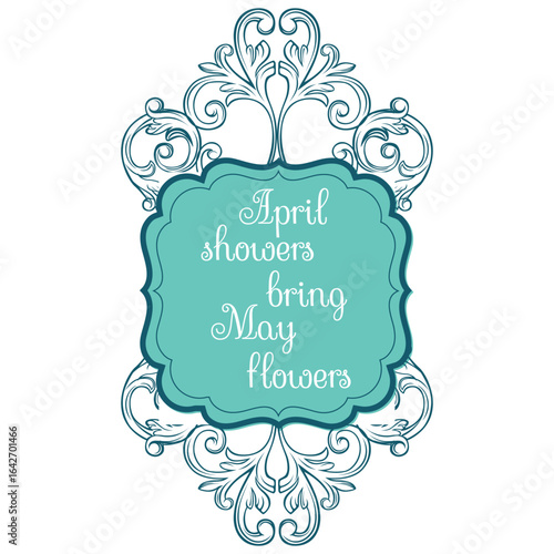 Beautiful décor floral Broder vector illustration