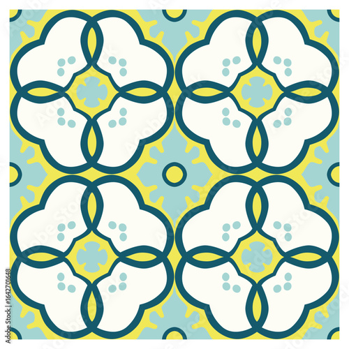 Beautiful décor floral Broder vector illustration