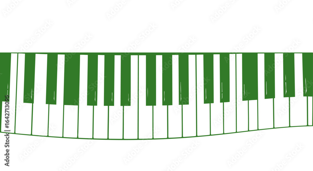 Fototapeta premium abstract green piano keys music background for design projects