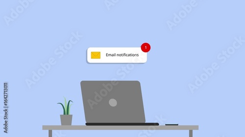 Bulk email notification on a office laptop