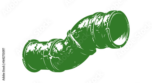 abstract green tubes connecting innovation and progress