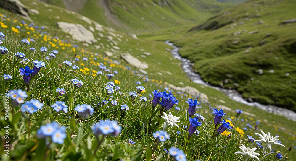 Obraz premium spring flowers in the meadow