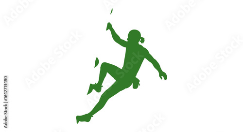 conquer challenges dynamic silhouette of a climber reaching high