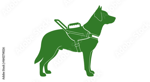german shepherd service dog silhouette ready for duty loyal companion