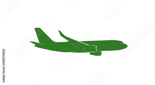 green airplane silhouette perfect for travel aviation and ecofriendly designs