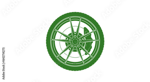 green circular design element perfect for ecofriendly branding