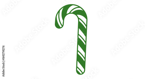 green candy cane design festive holiday symbol for winter celebrations