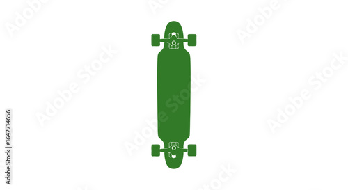 green longboard icon perfect for skateboarding website design