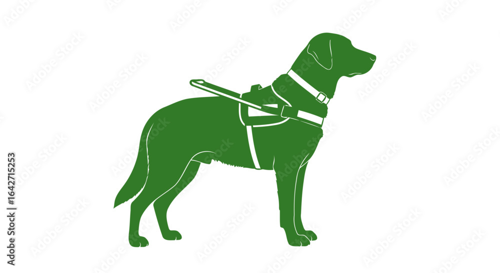 Fototapeta premium guide dog silhouette symbol of assistance and canine loyalty