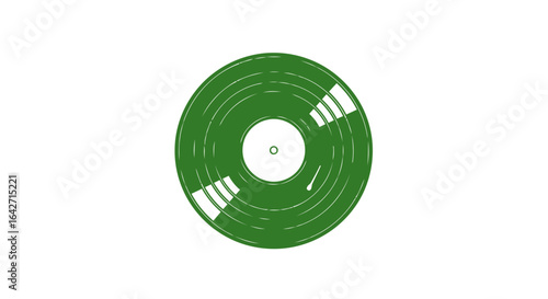 green vinyl record icon music nostalgia and retro design