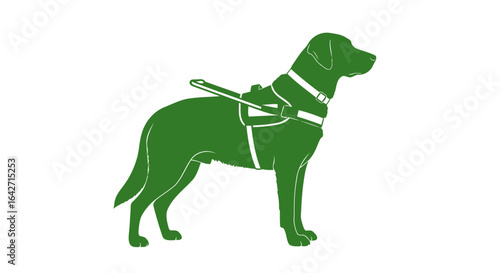 guide dog silhouette symbol of assistance and canine loyalty