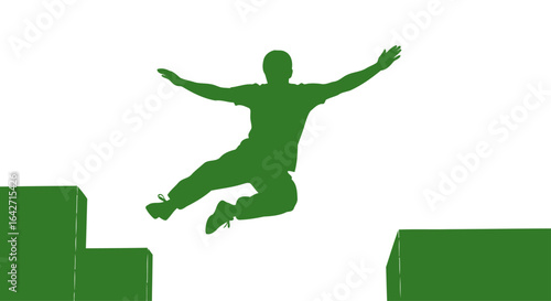 overcome obstacles leaping towards success and achievement