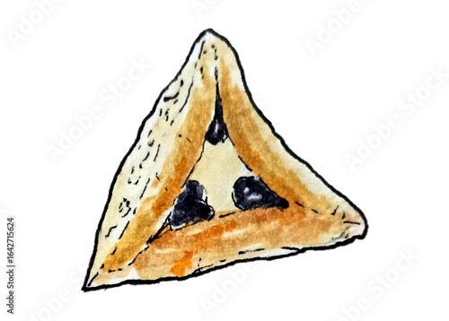 a chesse blueberry bread triangle shape