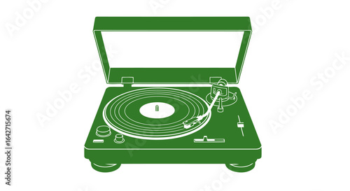retro turntable icon vintage music player for nostalgia designs