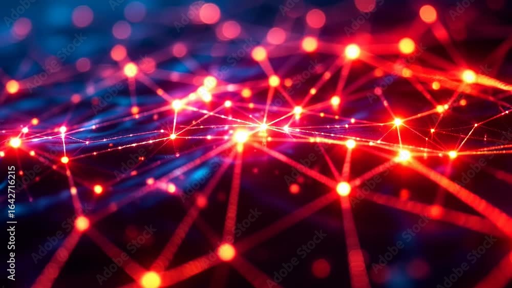 A vibrant display of interconnected glowing nodes, representing a digital network of connections. A vibrant display of interconnected glowing nodes, representing a digital network of connections.