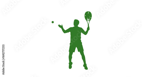 tennis player silhouette serve motion for sports design