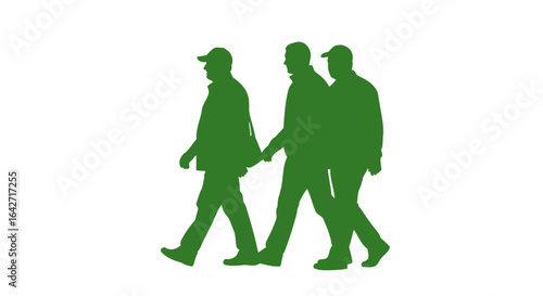 three men walking together unity friendship and teamwork