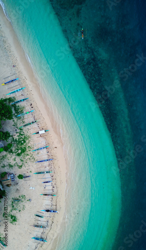 Aerial photography of an exotic coastal fishing community.