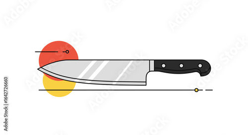 Chef knife precision cutting culinary tool for kitchen professionals and home cooks