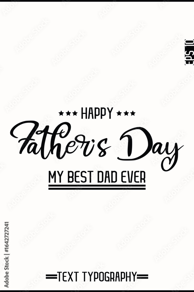 Obraz premium Happy Father's Day Modern Stylish Typography Text Vertical Template
