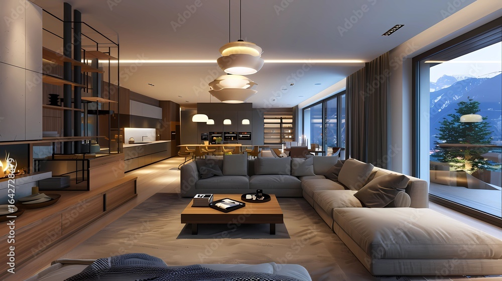 Naklejka premium Lighting Design A living room