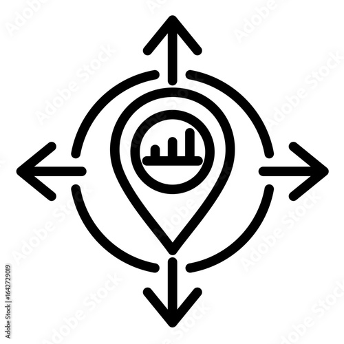 Market Repositioning  Icon Element For Design