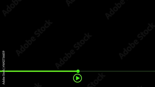 Music player scroll bar button with audio reactor, Music timeline or video track player, Timeline bar moving as song media playing, Audio music timeline bar
