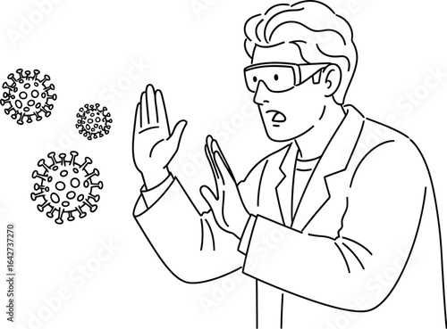 Stop the virus spread with safety measures and health care