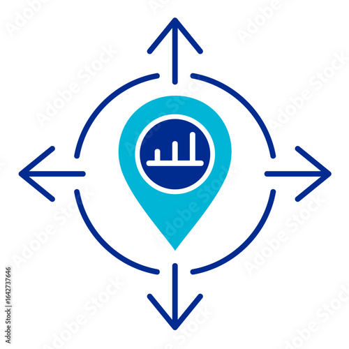 Market Repositioning  Icon Element For Design