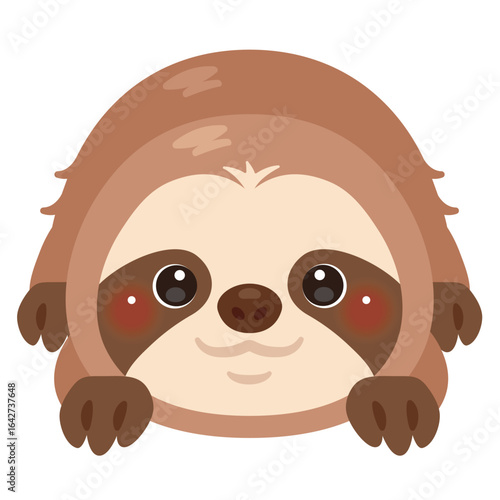 うつ伏せになったナマケモノのイラスト