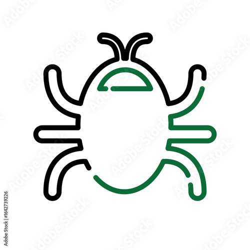 Abstract Bug or Insect Outline Icon for Nature and Pest Control