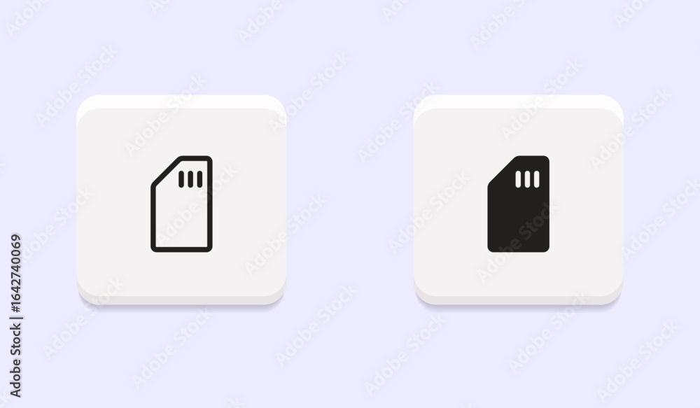 Memory Card Icon Set Memory Card Icon Set