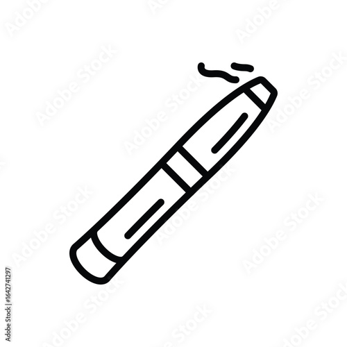 Black line icon for cigar