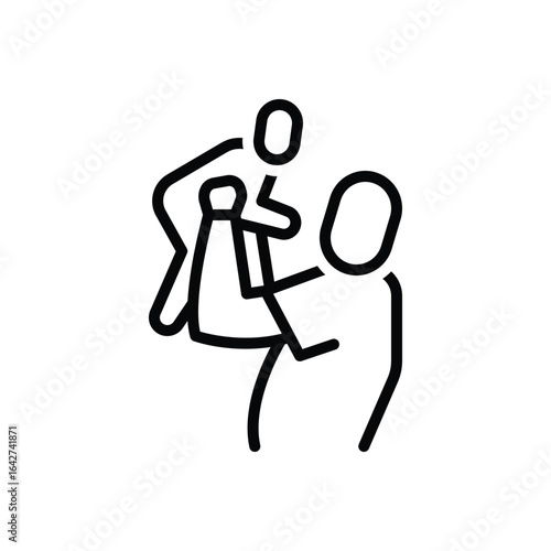 Black line icon for parental bond