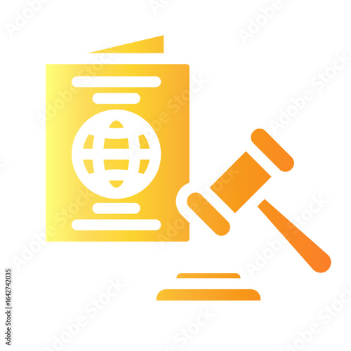 immigration law Gradient icon