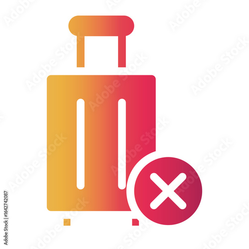 suitcase denied Gradient icon