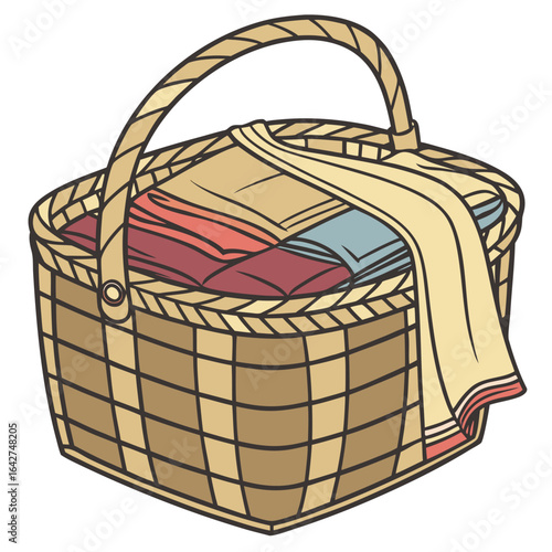 wicker basket with a basket
