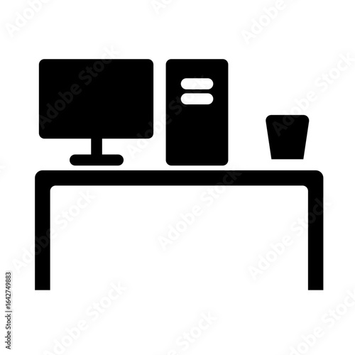 workstation Solid icon