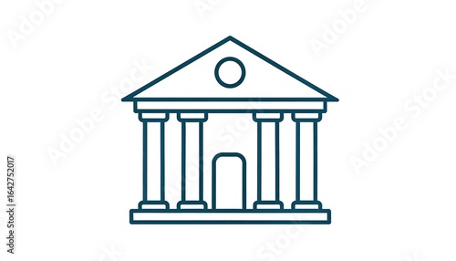 Simple outline drawing of a government building